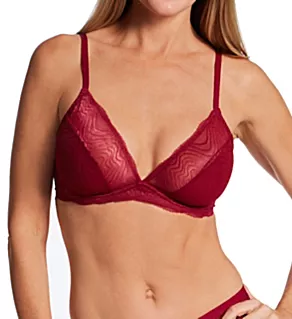 Wave Lace Unlined Bra Garnet 30D