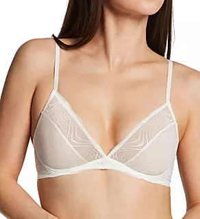 Wave Lace Unlined Bra Snow 34B