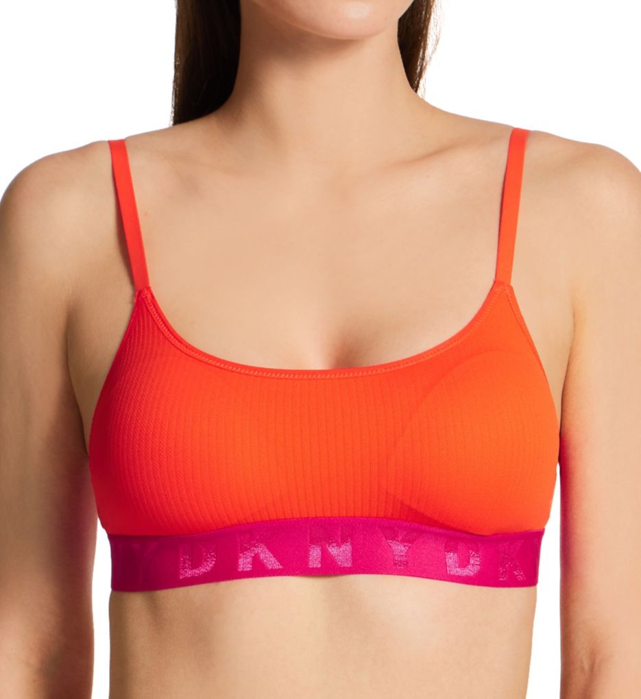 Adjustable Strapless Covered Sports Bra Neon Orange Shop Now | ZEFASH