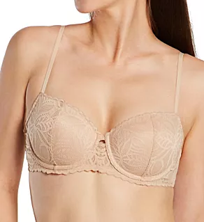 Lace Deco Balconette Bra Cashmere 40D