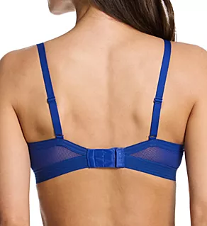 Sheer Stripe Triangle Bralette Atlantic Blue S