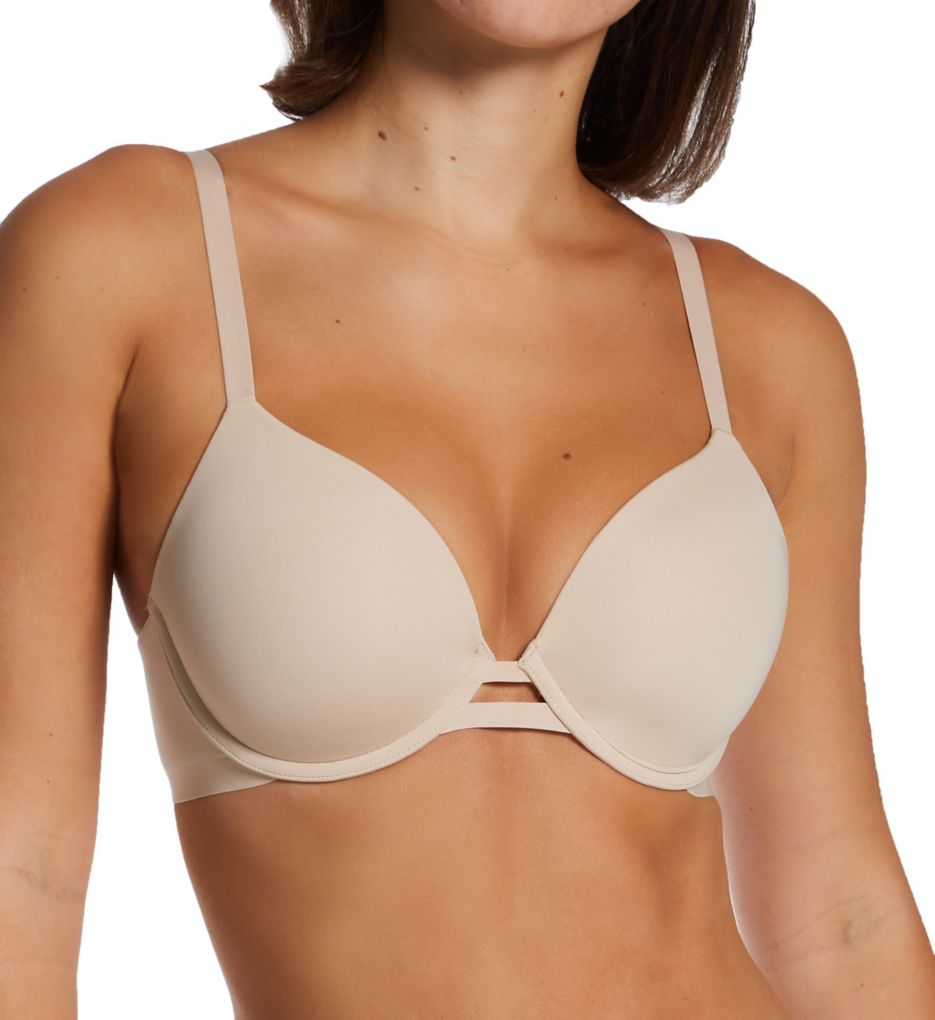 DKNY Women's Smooth Essentials Push Up Underwire Bra in Beige | Size 32C | HerRoom.com