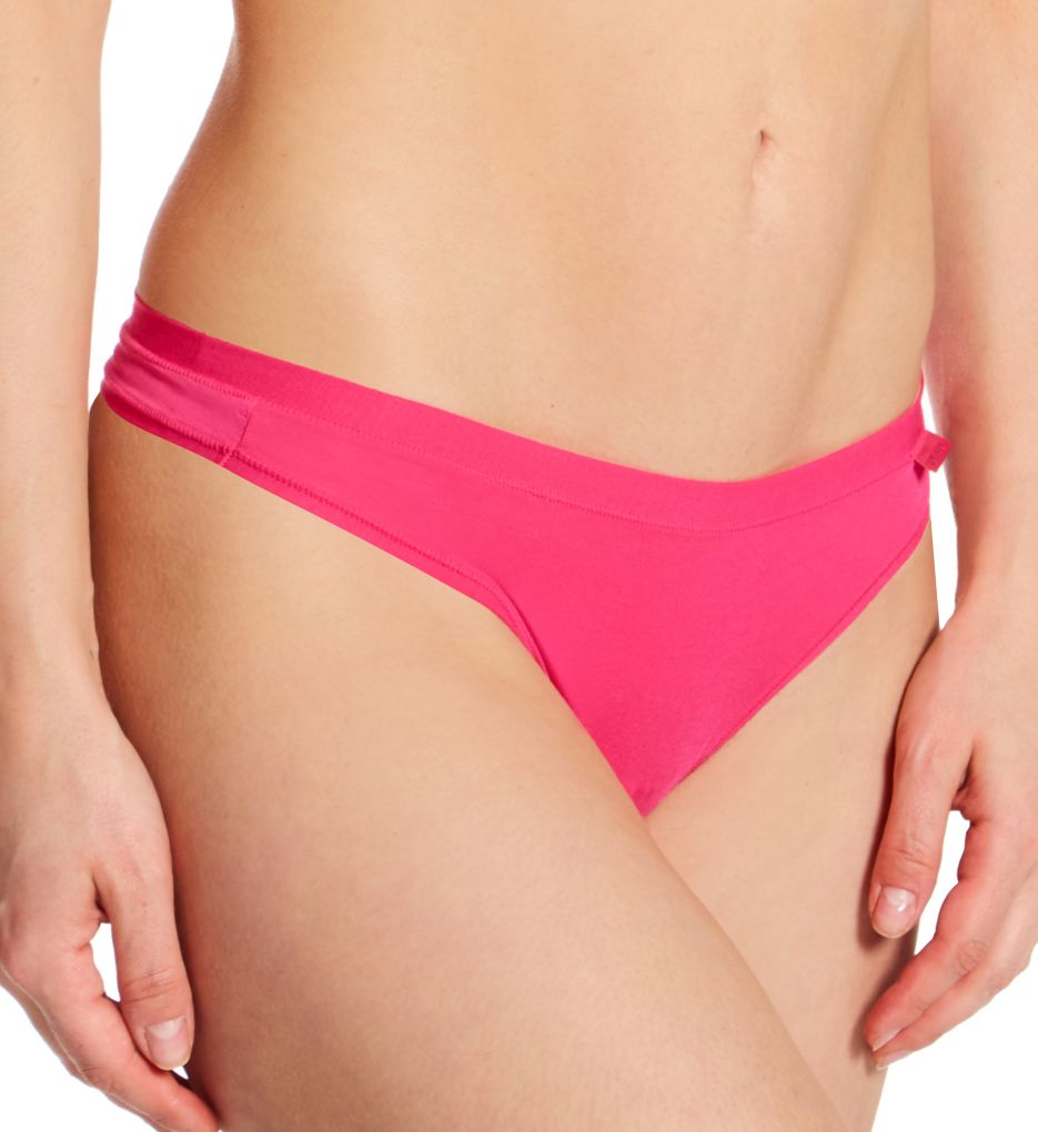 DKNY Women's Modal Thong Panty in Pink | Size Medium | HerRoom.com