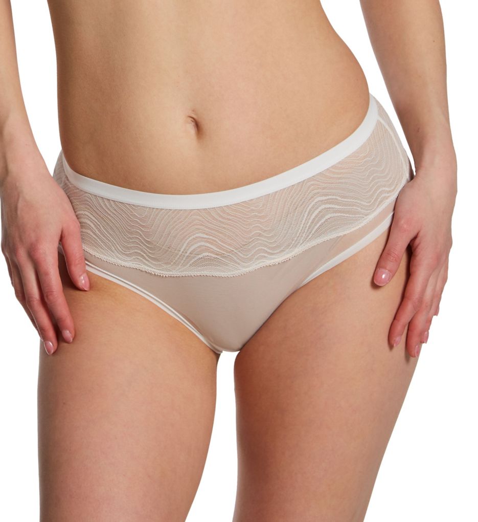 DKNY Women's Wave Lace Hipster Panty in Beige | Size XL | HerRoom.com