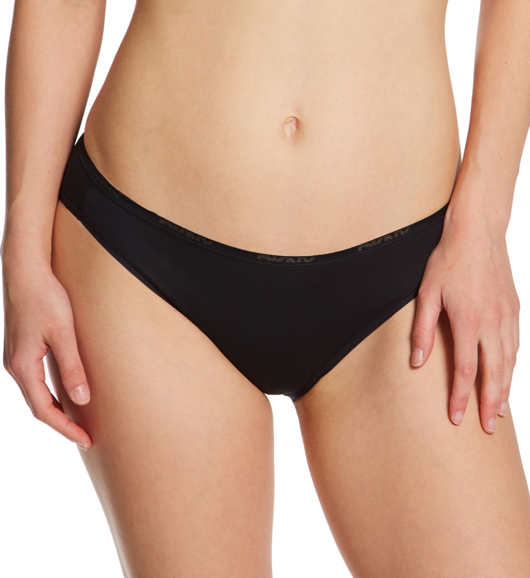 DKNY Women's Table Top Cotton Bikini Panty in Black | Size: Medium | HerRoom.com