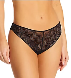 Pure Lace Thong Panty Black S