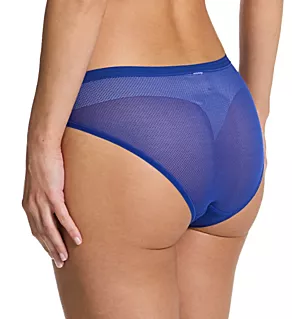 Sheer Stripe Bikini Brief Panty