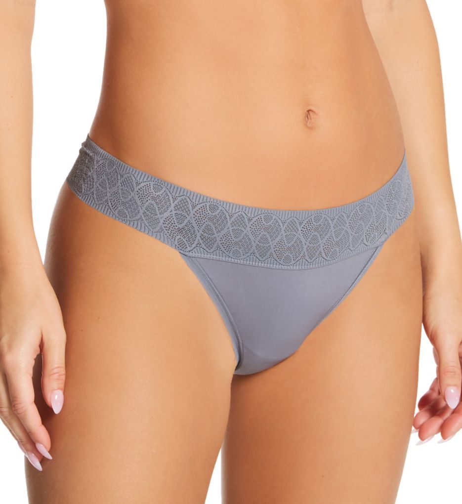 DKNY Women's Endless Stretch Thong Panty in Grey | Size Small | HerRoom.com