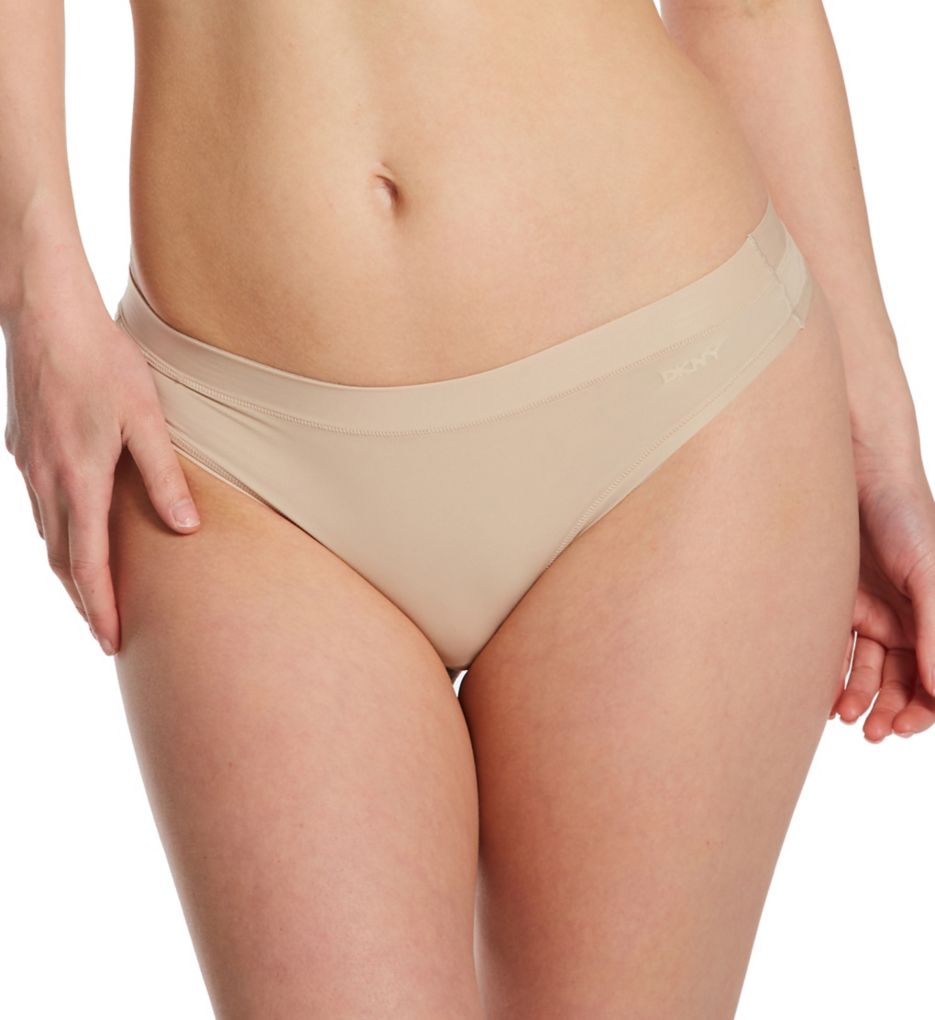 DKNY Women's Active Comfort Thong Panty in Beige | Size XL | HerRoom.com