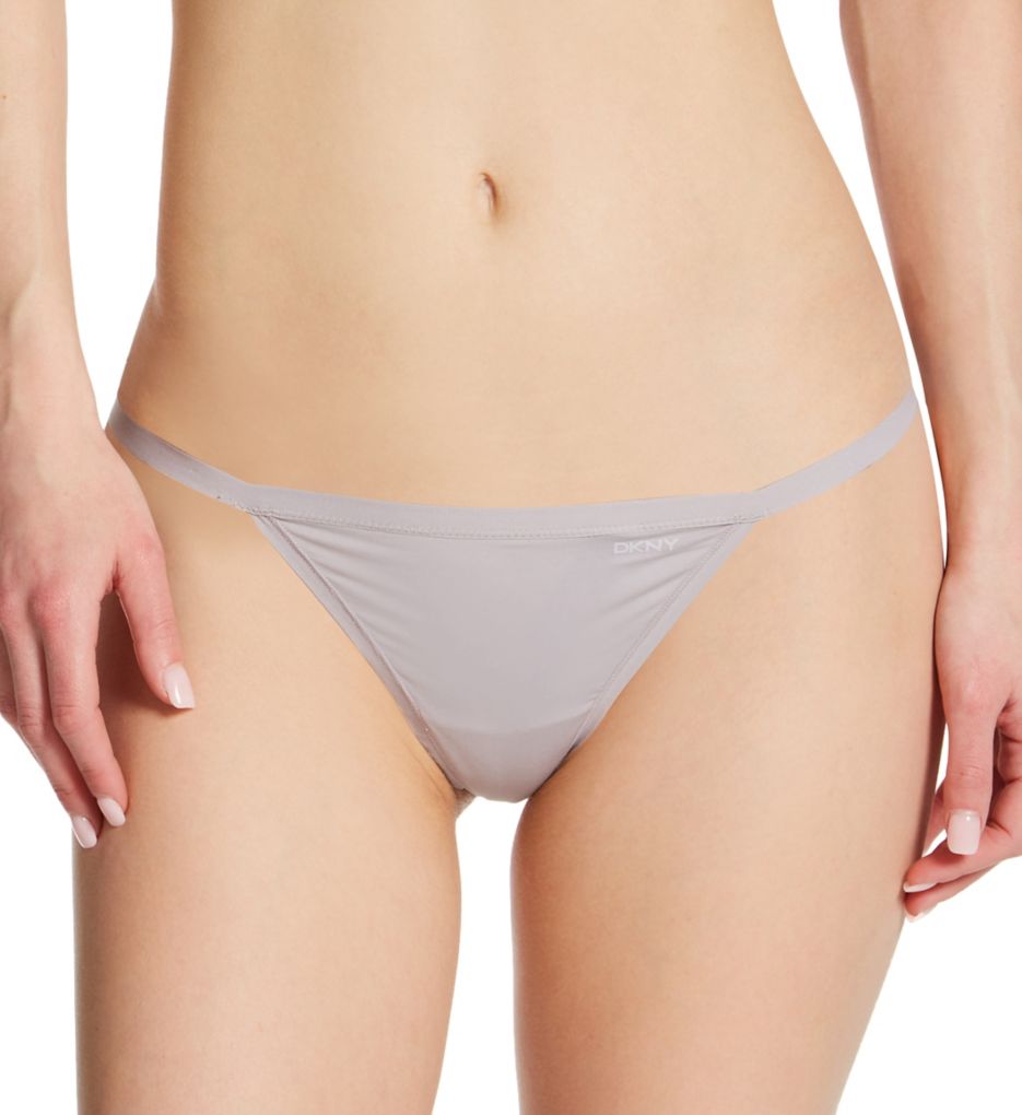 DKNY Women's Active Comfort String Thong Panty in Grey | Size XL | HerRoom.com