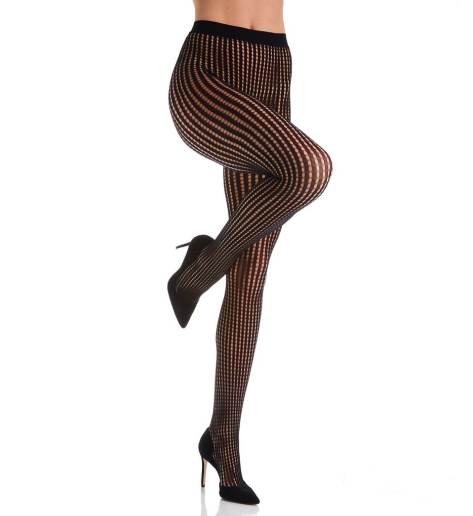 Vertical Stripe Net Tights-cs2