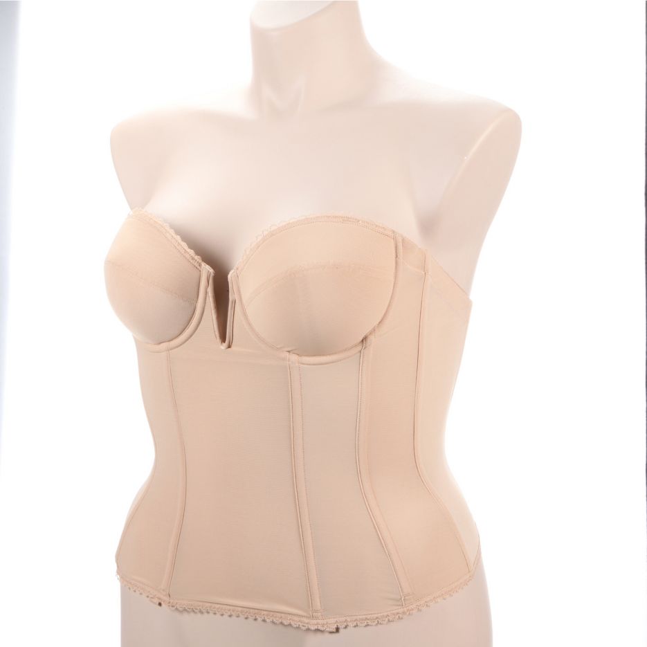 Vivienne V Wire Longline Power Mesh Strapless Bra