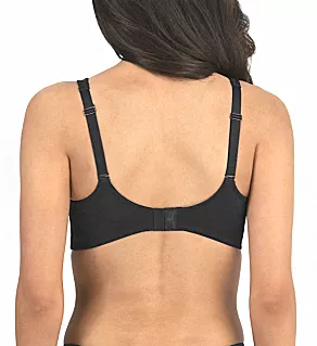 Jolie Jacquard Wire Free Minimizer Bra Black 32B