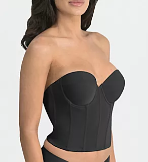 Brie Microfiber Bustier Bra Black 32A