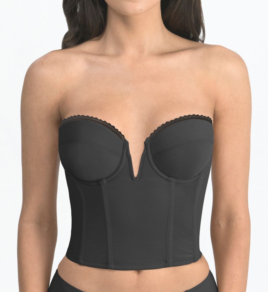 Va Bien Strapless Low Back Slimming Bodysuit 32C, Black at  Women's  Clothing store