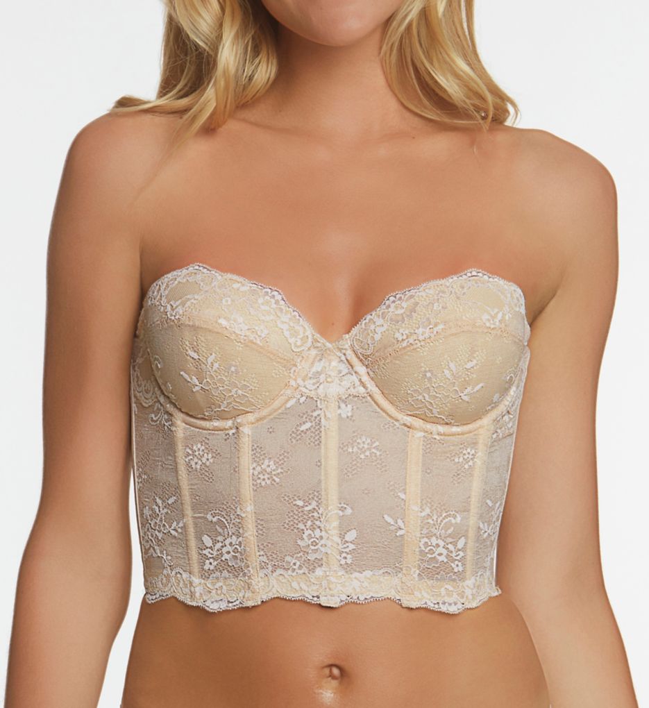 Dominique Women's Tayler Backless Strapless Bustier Bra in Beige | Plus Size 44DD | HerRoom.com