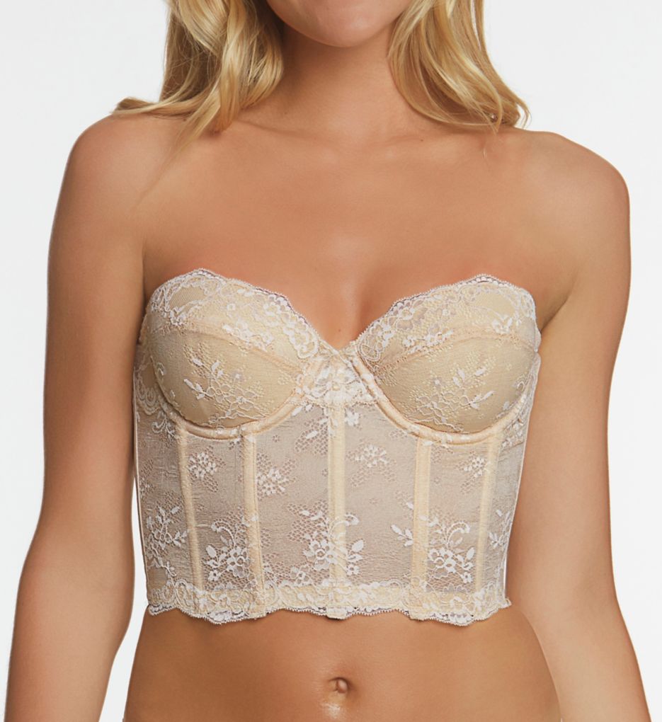 Buy Dominique Noemi Strapless Longline Bra, 40D, White at