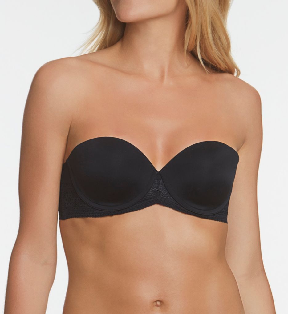 Dominique Women's Tessa Lace Strapless Convertible Bra in Black | Size 36G | HerRoom.com