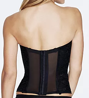Colette Lace Corset Bridal Longline Bra Black 32A