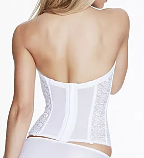 Colette Lace Corset Bridal Longline Bra White 32A