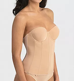 Brienna Low Back Microfiber Longline Bra Mocha 30B