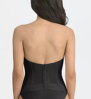 Brienna Low Back Microfiber Longline Bra Black 30B