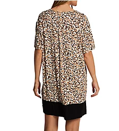 Elevated Essentials Short Sleeve Sleepshirt Macaroon Petals XL