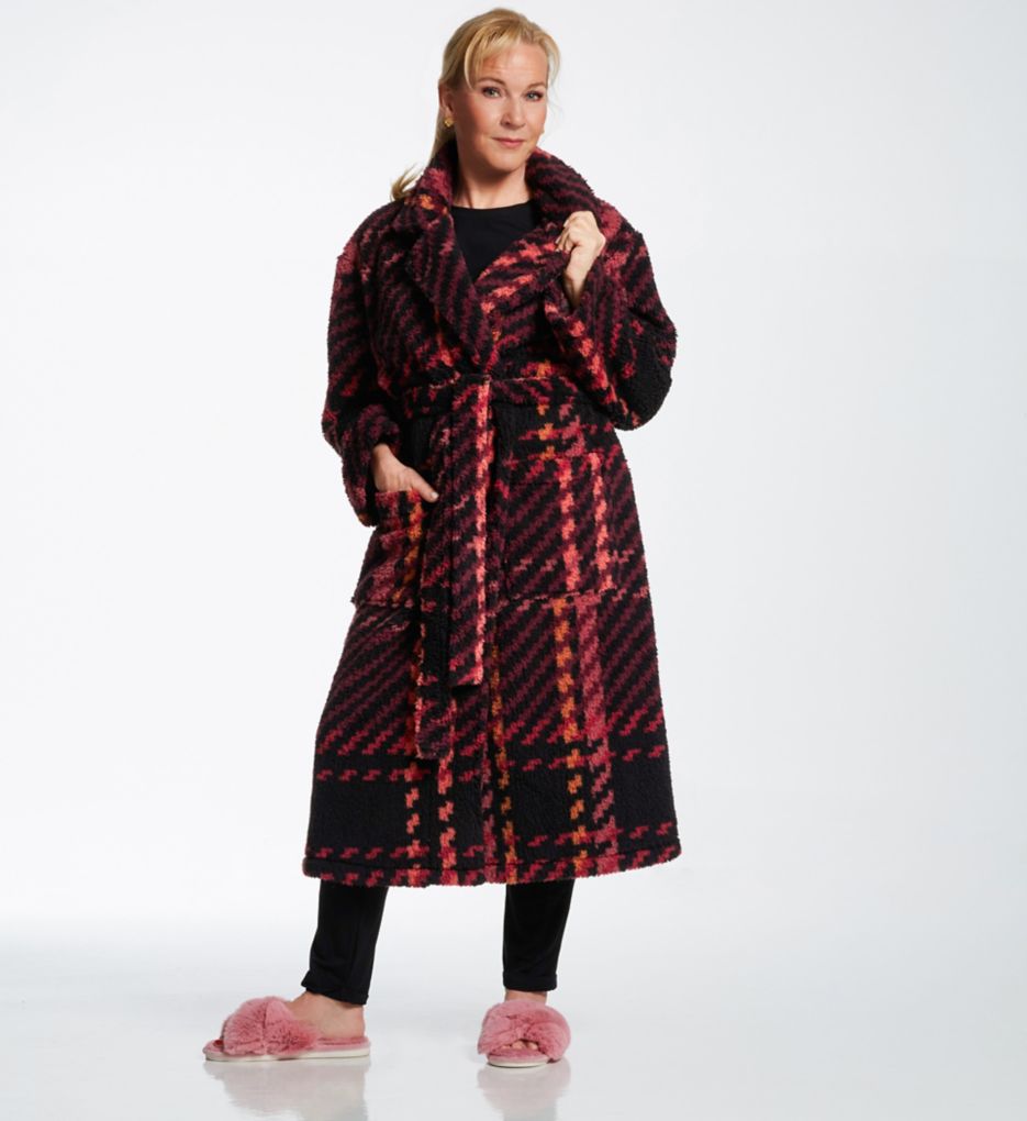 Teddy Sherpa Plaid Robe-cs2