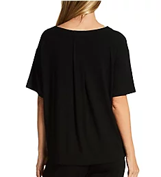 Elevated Essentials Short Sleeve Lounge Top Black S