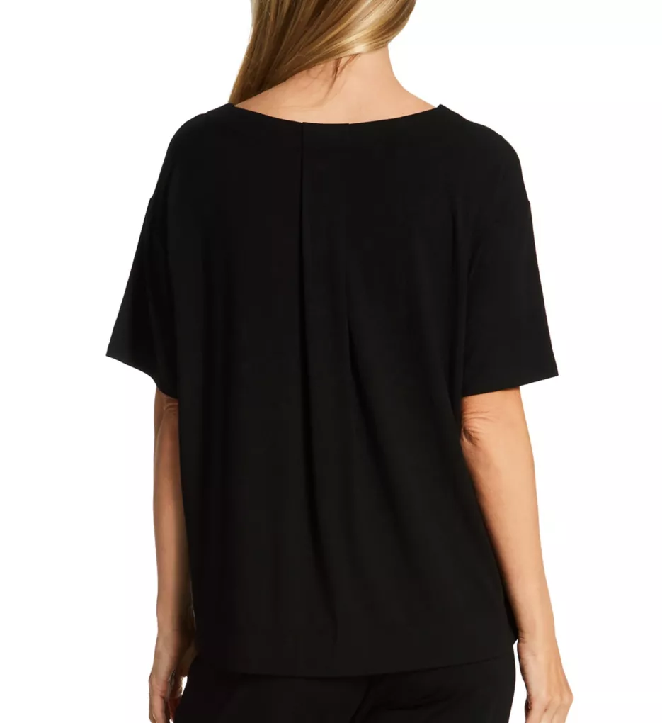 Elevated Essentials Short Sleeve Lounge Top Black S