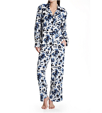 Donna Karan Sleepwear Notch Collar PJ Set