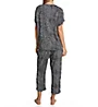 Donna Karan Sleepwear Woven Abstract Print Cropped V-Neck PJ Set D3923482 - Image 2