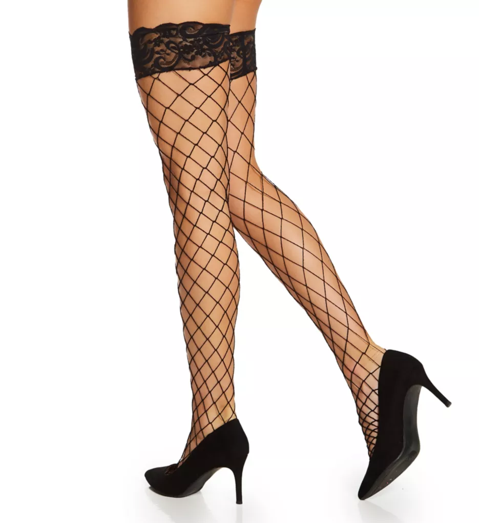 Fence Net Thigh High Stockings