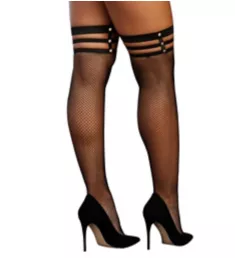 Triple Strap Fishnet Thigh Highs