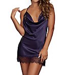 Silky Satin Chemise with Lace Trim