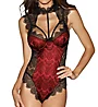 Dreamgirl High Neck Teddy with Lace Overlay 10537 - Image 1