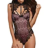 Dreamgirl High Neck Teddy with Lace Overlay 10537