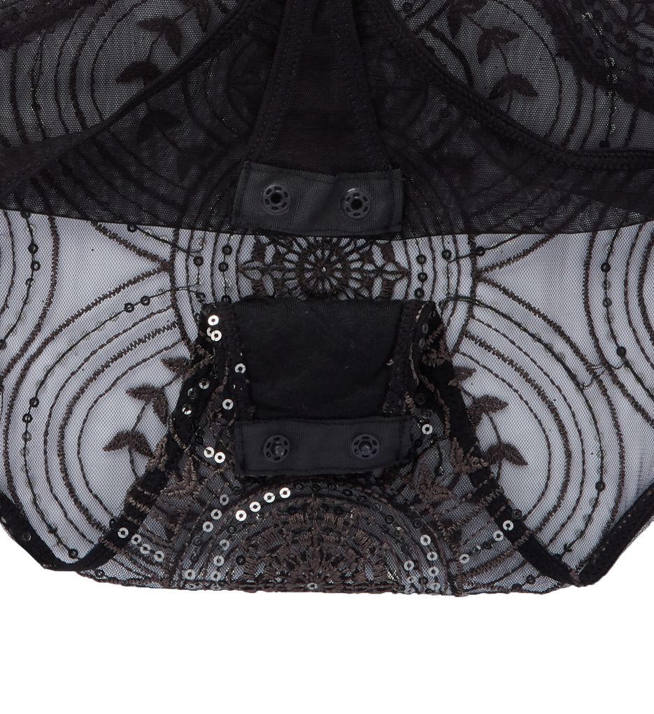 Sheer Mesh Teddy with Sequin Embroidery-cs1