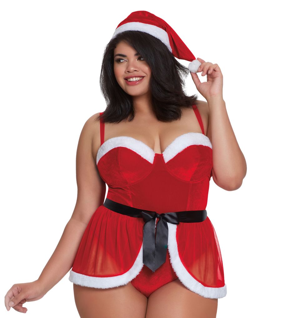 Santa Teddy with Removable Skirt 3 Piece Set-cs1