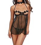 Open Cup Babydoll with Open Crotch G-String Set