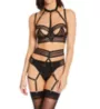 Dreamgirl Sheer Striped Elastic Three Piece Set 12160 - Image 1