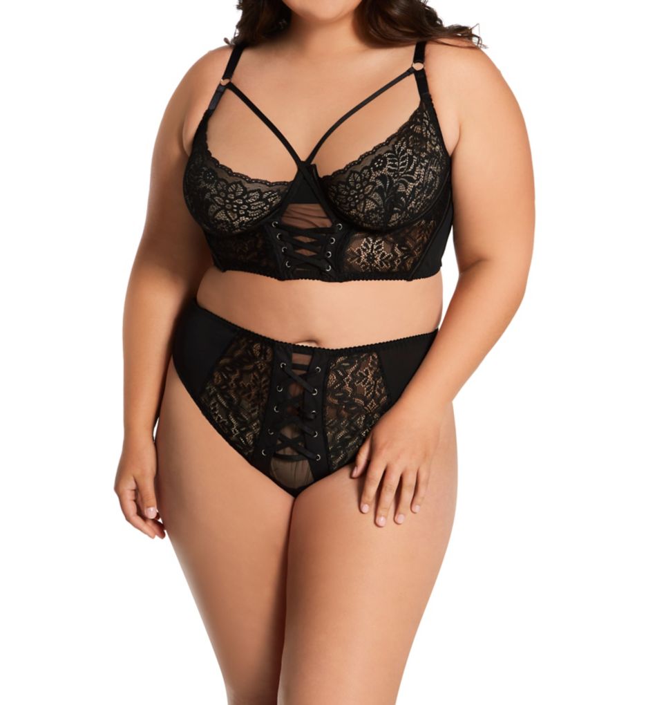 Dreamgirl Plus Size Stretch Lace Open Cup Bra