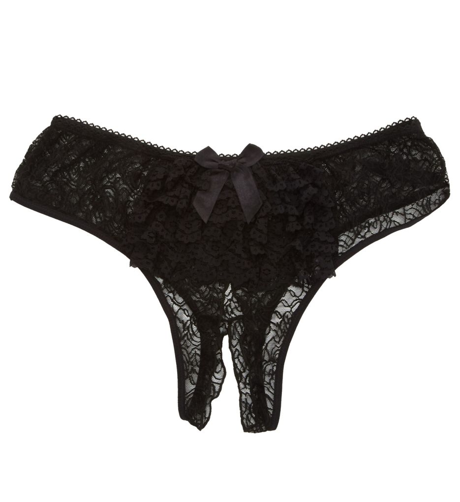 Stretch Lace Low Rise Crotchless Panty-cs1