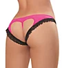 Dreamgirl Stretch Mesh With Lace Open Back Heart Panty 1377 - Image 2