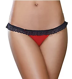 Stretch Mesh With Lace Open Back Heart Panty