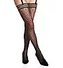 Dreamgirl Leopard Thigh High Stockings with Stripe Top 433 - Image 1