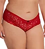 Dreamgirl Plus Stretch Lace Crotchless Overlap Satin Bow Pa 7177X - Image 1