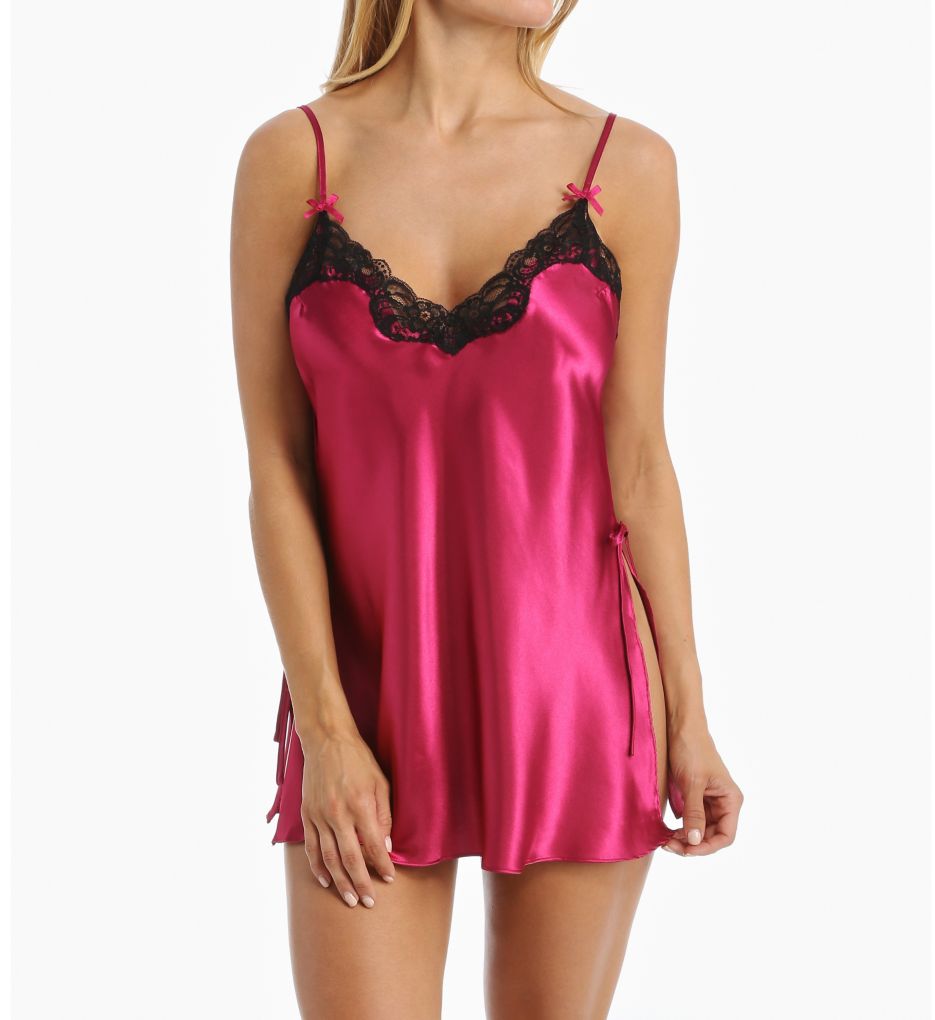 Silky Satin Charmeuse Chemise-fs