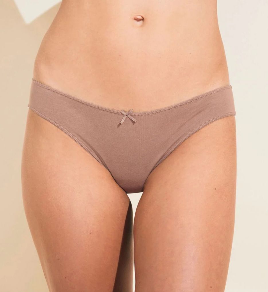 Eberjey : Eberjey A618X Pima Goddess Low Rider Bikini Panty (Mocha M/L)