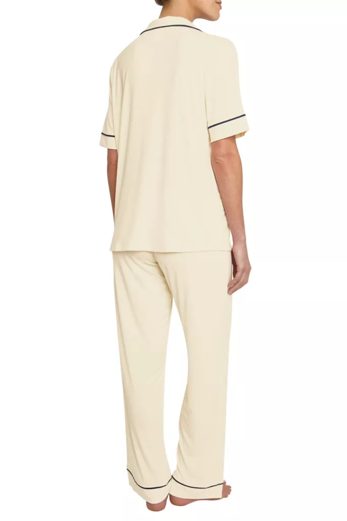 Gisele Short Sleeve and Pant PJ Set Navy/Ivory L